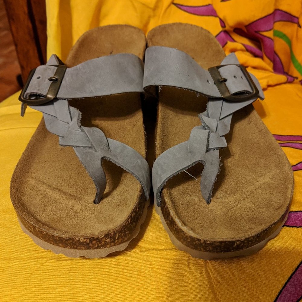 Suede Wedge Sandal